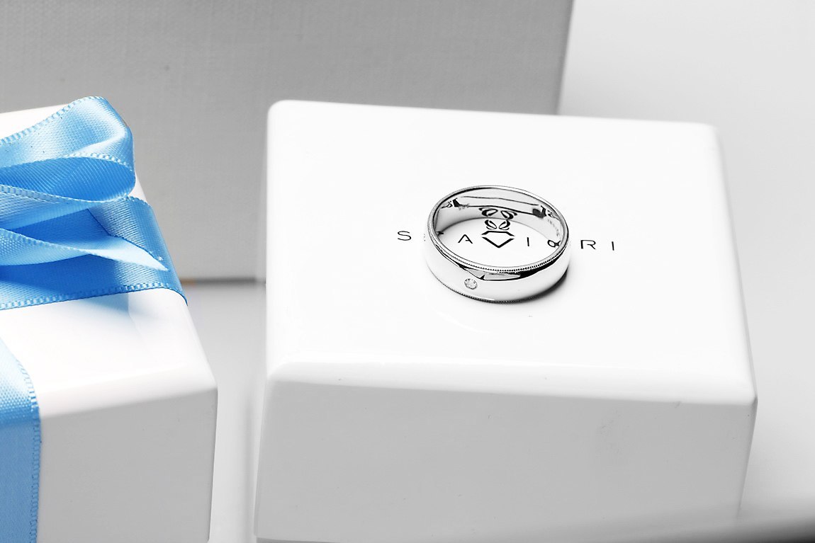 Emaga Złota obrączka OBD4079 - Diament